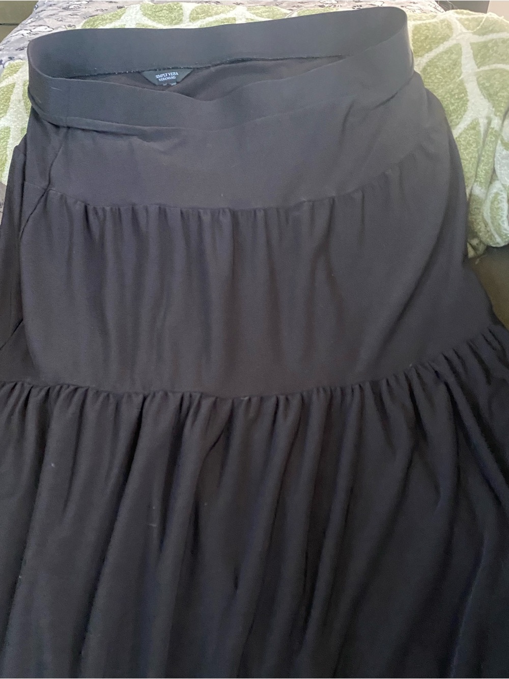 Women’s Black Tiered Maxi Skirt